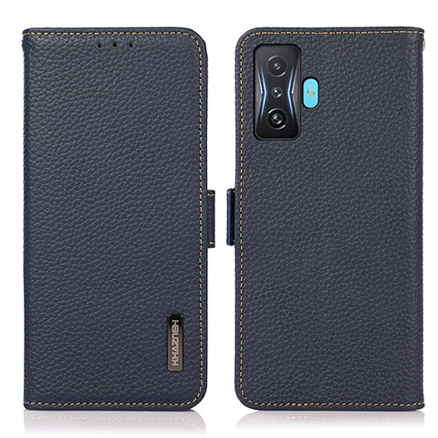 Custodia Portafoglio In Pelle Cover con Supporto B03H per Xiaomi Redmi K50 Gaming AMG F1 5G Blu