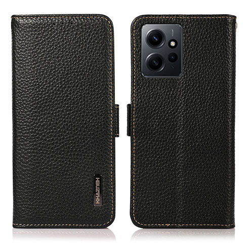 Custodia Portafoglio In Pelle Cover con Supporto B03H per Xiaomi Redmi Note 12 4G Nero