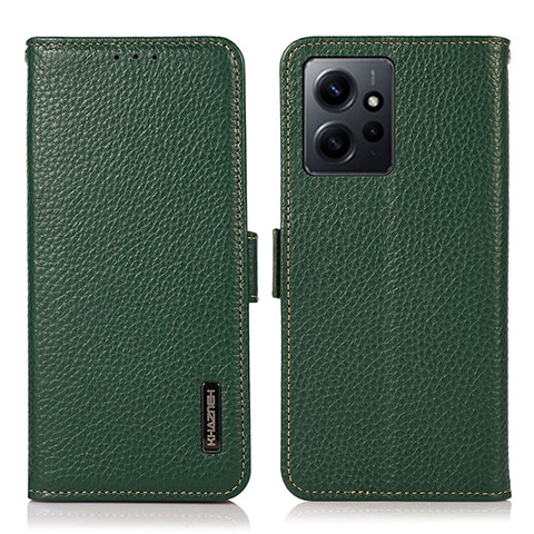 Custodia Portafoglio In Pelle Cover con Supporto B03H per Xiaomi Redmi Note 12 4G Verde