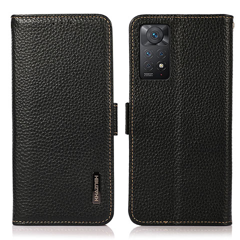 Custodia Portafoglio In Pelle Cover con Supporto B03H per Xiaomi Redmi Note 12 Pro 4G Nero