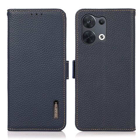 Custodia Portafoglio In Pelle Cover con Supporto B03H per Xiaomi Redmi Note 13 5G Blu