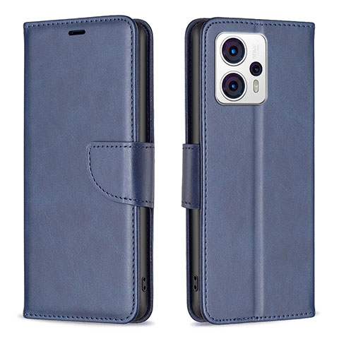 Custodia Portafoglio In Pelle Cover con Supporto B04F per Motorola Moto G23 Blu