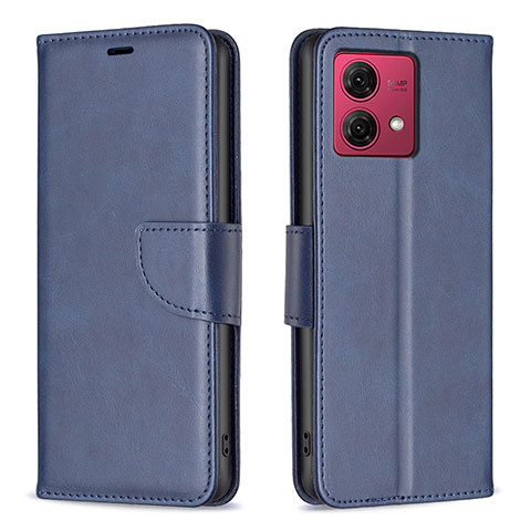 Custodia Portafoglio In Pelle Cover con Supporto B04F per Motorola Moto G84 5G Blu