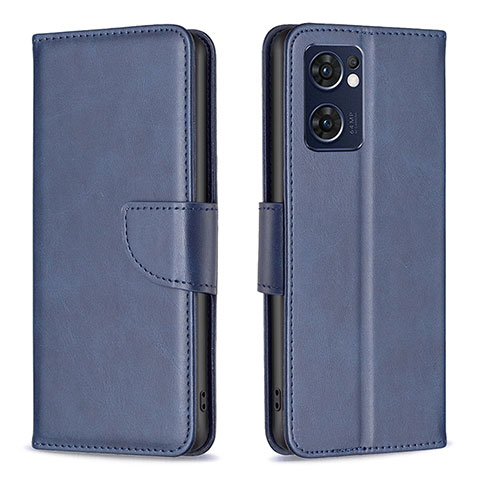 Custodia Portafoglio In Pelle Cover con Supporto B04F per OnePlus Nord CE 2 5G Blu