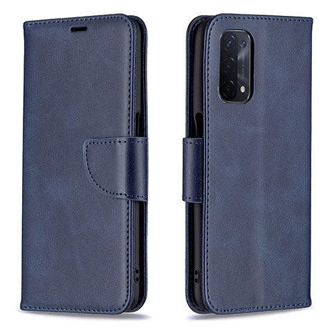 Custodia Portafoglio In Pelle Cover con Supporto B04F per OnePlus Nord N200 5G Blu