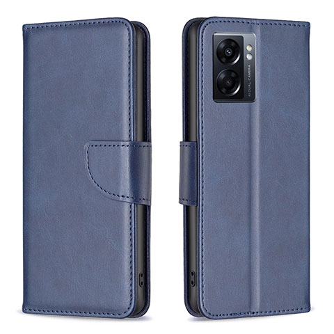 Custodia Portafoglio In Pelle Cover con Supporto B04F per Oppo A57 5G Blu