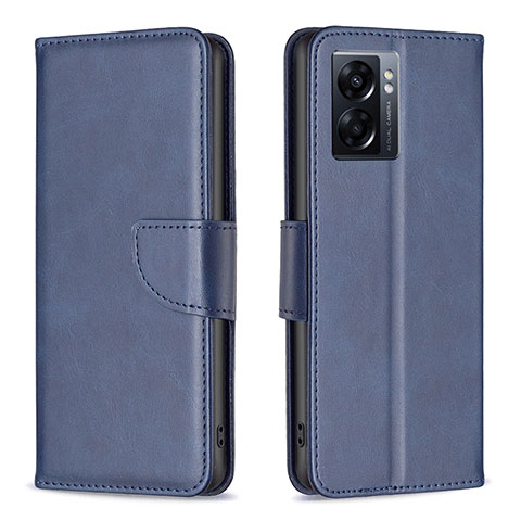 Custodia Portafoglio In Pelle Cover con Supporto B04F per Oppo K10 5G India Blu
