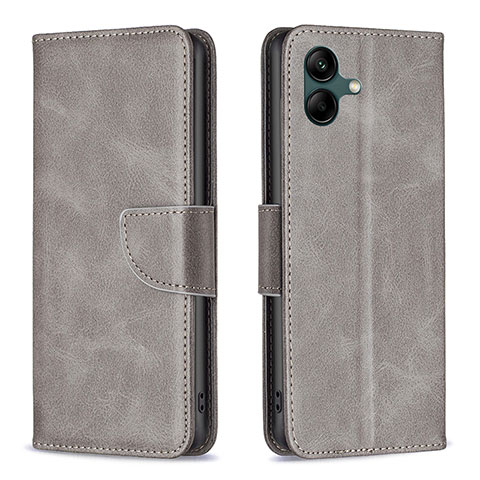 Custodia Portafoglio In Pelle Cover con Supporto B04F per Samsung Galaxy A04 4G Grigio