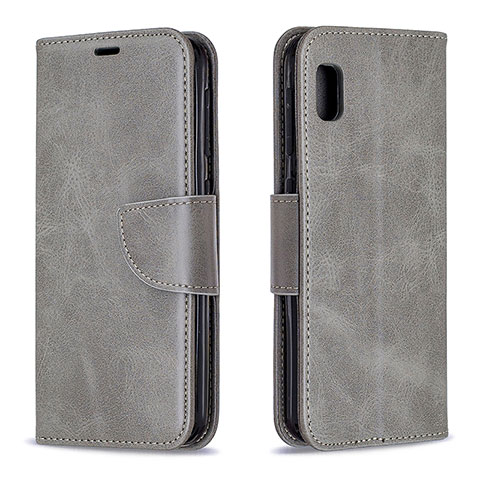 Custodia Portafoglio In Pelle Cover con Supporto B04F per Samsung Galaxy A10e Grigio