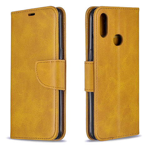 Custodia Portafoglio In Pelle Cover con Supporto B04F per Samsung Galaxy A10s Marrone Chiaro