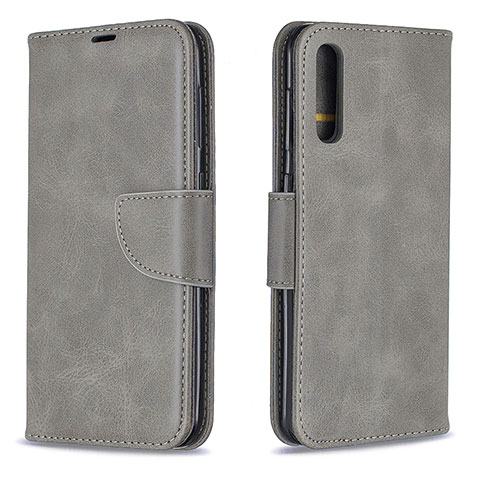 Custodia Portafoglio In Pelle Cover con Supporto B04F per Samsung Galaxy A30S Grigio