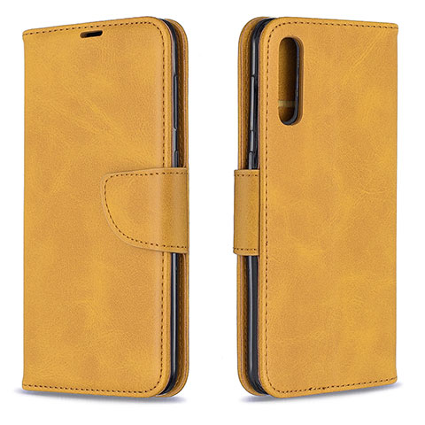 Custodia Portafoglio In Pelle Cover con Supporto B04F per Samsung Galaxy A30S Marrone Chiaro