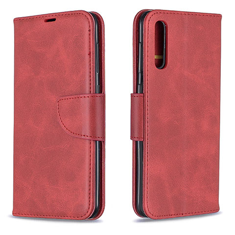 Custodia Portafoglio In Pelle Cover con Supporto B04F per Samsung Galaxy A30S Rosso