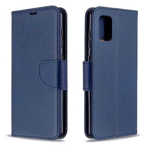 Custodia Portafoglio In Pelle Cover con Supporto B04F per Samsung Galaxy A31 Blu