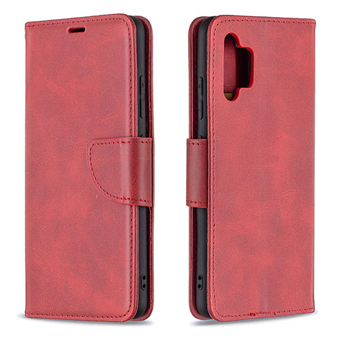 Custodia Portafoglio In Pelle Cover con Supporto B04F per Samsung Galaxy A32 4G Rosso