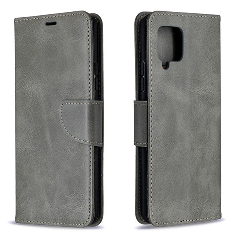 Custodia Portafoglio In Pelle Cover con Supporto B04F per Samsung Galaxy A42 5G Grigio