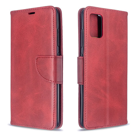 Custodia Portafoglio In Pelle Cover con Supporto B04F per Samsung Galaxy A51 4G Rosso