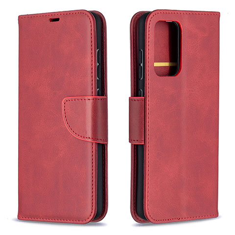 Custodia Portafoglio In Pelle Cover con Supporto B04F per Samsung Galaxy A52 4G Rosso