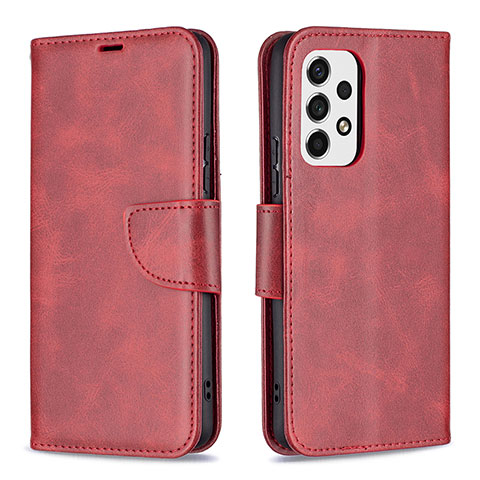 Custodia Portafoglio In Pelle Cover con Supporto B04F per Samsung Galaxy A53 5G Rosso