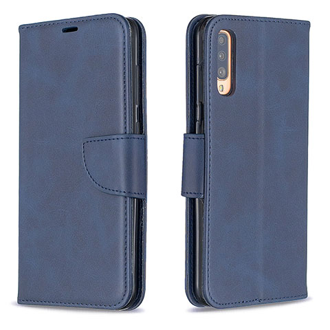 Custodia Portafoglio In Pelle Cover con Supporto B04F per Samsung Galaxy A70S Blu