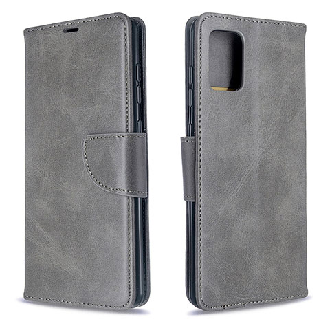 Custodia Portafoglio In Pelle Cover con Supporto B04F per Samsung Galaxy A71 4G A715 Grigio