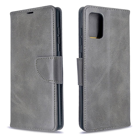 Custodia Portafoglio In Pelle Cover con Supporto B04F per Samsung Galaxy A71 5G Grigio