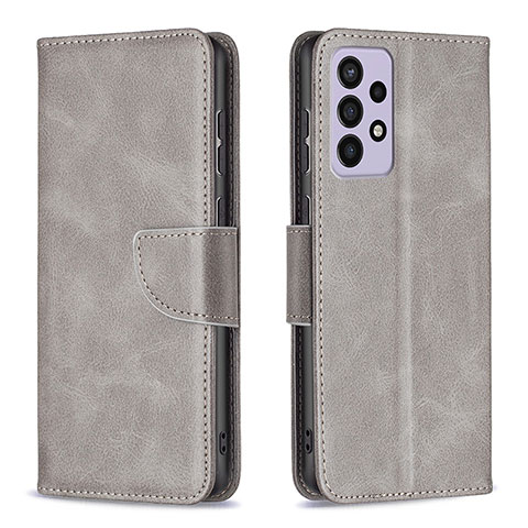 Custodia Portafoglio In Pelle Cover con Supporto B04F per Samsung Galaxy A73 5G Grigio