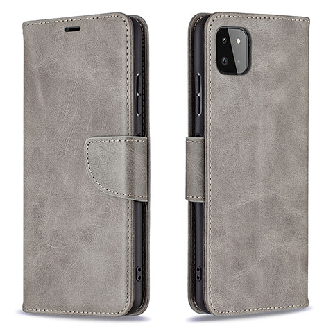 Custodia Portafoglio In Pelle Cover con Supporto B04F per Samsung Galaxy F42 5G Grigio