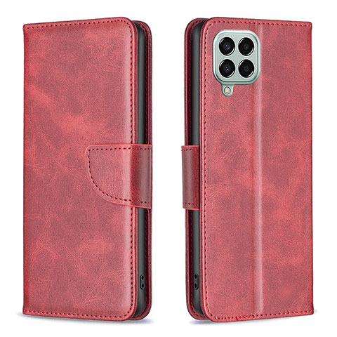 Custodia Portafoglio In Pelle Cover con Supporto B04F per Samsung Galaxy M33 5G Rosso