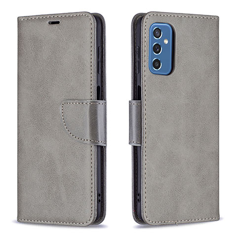 Custodia Portafoglio In Pelle Cover con Supporto B04F per Samsung Galaxy M52 5G Grigio