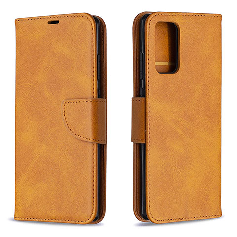 Custodia Portafoglio In Pelle Cover con Supporto B04F per Samsung Galaxy Note 20 5G Marrone Chiaro