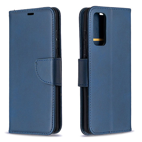 Custodia Portafoglio In Pelle Cover con Supporto B04F per Samsung Galaxy S20 Lite 5G Blu