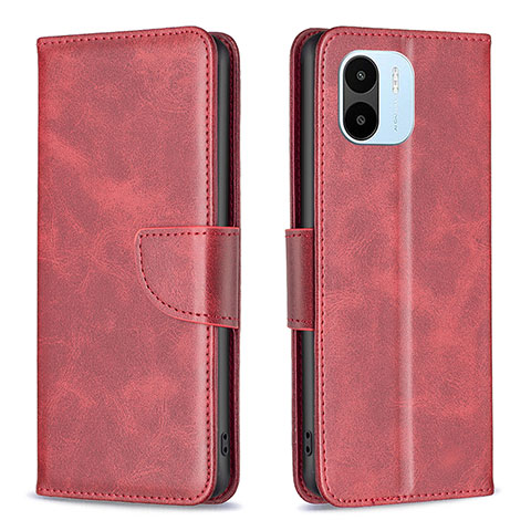 Custodia Portafoglio In Pelle Cover con Supporto B04F per Xiaomi Poco C50 Rosso