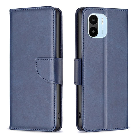 Custodia Portafoglio In Pelle Cover con Supporto B04F per Xiaomi Poco C51 Blu