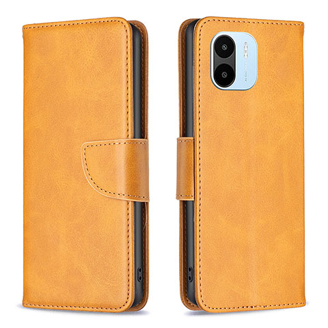 Custodia Portafoglio In Pelle Cover con Supporto B04F per Xiaomi Redmi A1 Marrone Chiaro