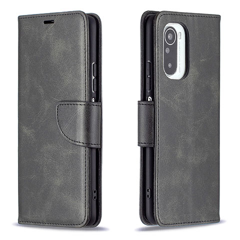 Custodia Portafoglio In Pelle Cover con Supporto B04F per Xiaomi Redmi K40 5G Nero