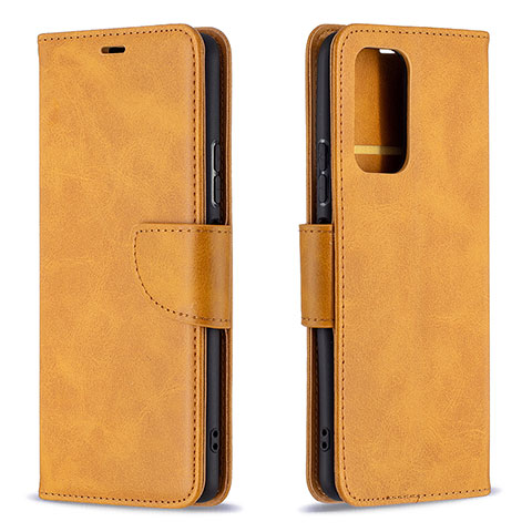 Custodia Portafoglio In Pelle Cover con Supporto B04F per Xiaomi Redmi Note 10 Pro 4G Marrone Chiaro