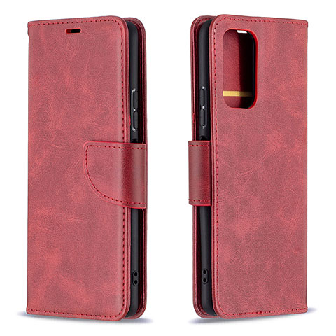 Custodia Portafoglio In Pelle Cover con Supporto B04F per Xiaomi Redmi Note 10 Pro 4G Rosso