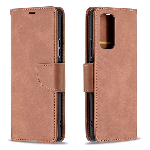 Custodia Portafoglio In Pelle Cover con Supporto B04F per Xiaomi Redmi Note 10 Pro Max Marrone