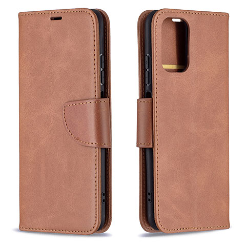 Custodia Portafoglio In Pelle Cover con Supporto B04F per Xiaomi Redmi Note 10S 4G Marrone