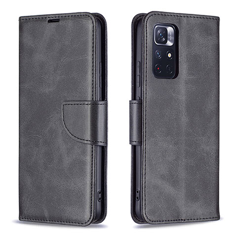 Custodia Portafoglio In Pelle Cover con Supporto B04F per Xiaomi Redmi Note 11 5G Nero