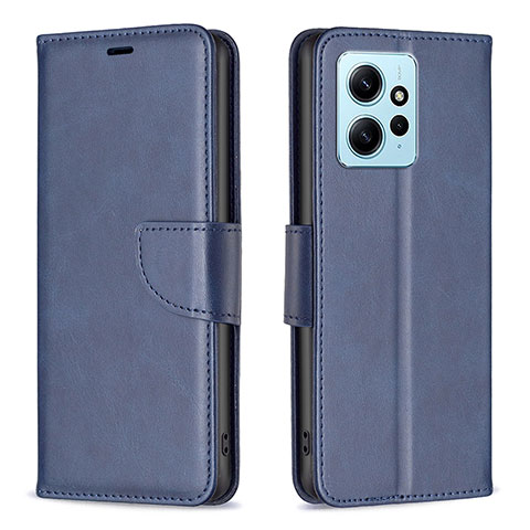 Custodia Portafoglio In Pelle Cover con Supporto B04F per Xiaomi Redmi Note 12 4G Blu