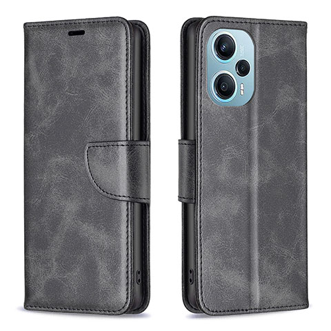 Custodia Portafoglio In Pelle Cover con Supporto B04F per Xiaomi Redmi Note 12 Turbo 5G Nero