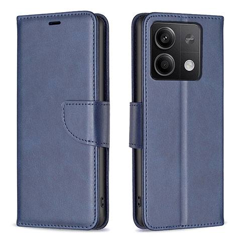 Custodia Portafoglio In Pelle Cover con Supporto B04F per Xiaomi Redmi Note 13 5G Blu