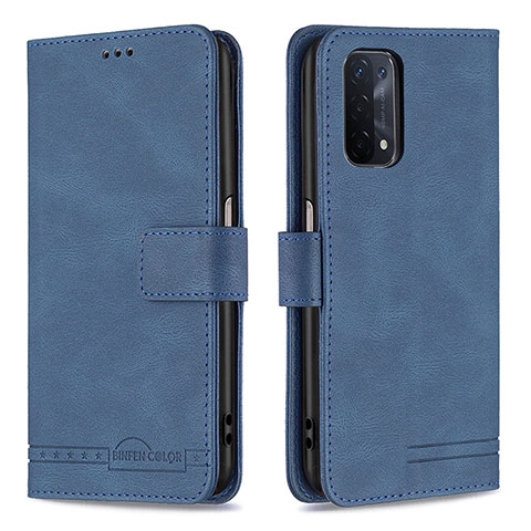 Custodia Portafoglio In Pelle Cover con Supporto B05F per Oppo A54 5G Blu