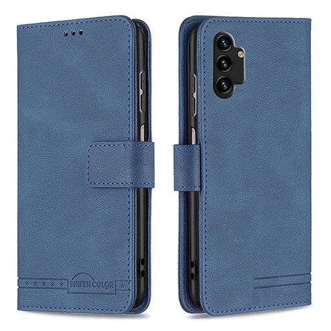 Custodia Portafoglio In Pelle Cover con Supporto B05F per Samsung Galaxy A13 4G Blu