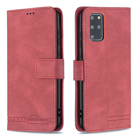 Custodia Portafoglio In Pelle Cover con Supporto B05F per Samsung Galaxy S20 Plus Rosso