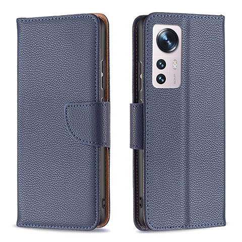 Custodia Portafoglio In Pelle Cover con Supporto B05F per Xiaomi Mi 12 Pro 5G Blu