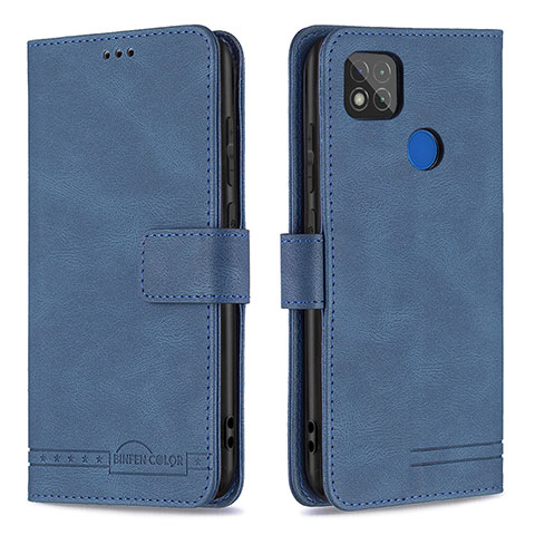 Custodia Portafoglio In Pelle Cover con Supporto B05F per Xiaomi Redmi 9 Activ Blu