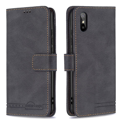 Custodia Portafoglio In Pelle Cover con Supporto B05F per Xiaomi Redmi 9A Nero